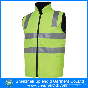 Vêtements de travail personnalisés Hi Vis Fluorescence Green Safety Reflective Vest